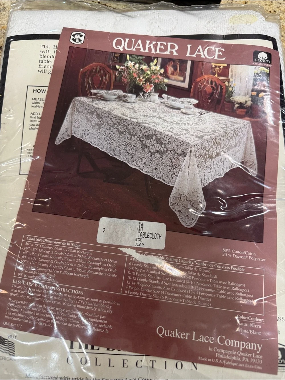 White Lace Tablecloth - Elegant Home Dining table cloth 70x90